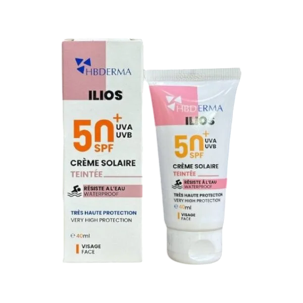 Hb Derma Ilios Crème Solaire Teintée Spf 50+ 40ml