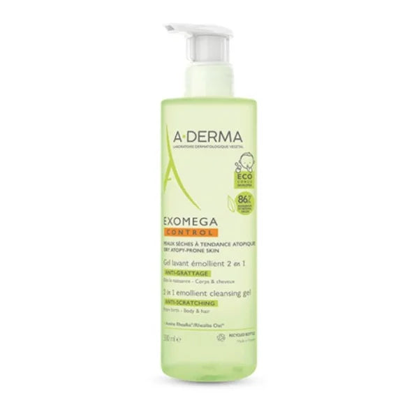 A Derma Exomega Control Gel Lavant Anti Grattage Anti Scratching 500 ml