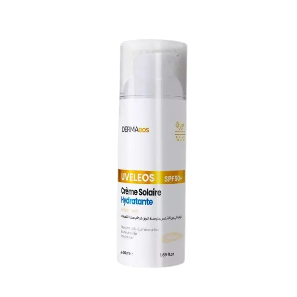 Dermaeos Uvleos Spf 50+ Crème Solaire Hydratante & Sèche 50 ml