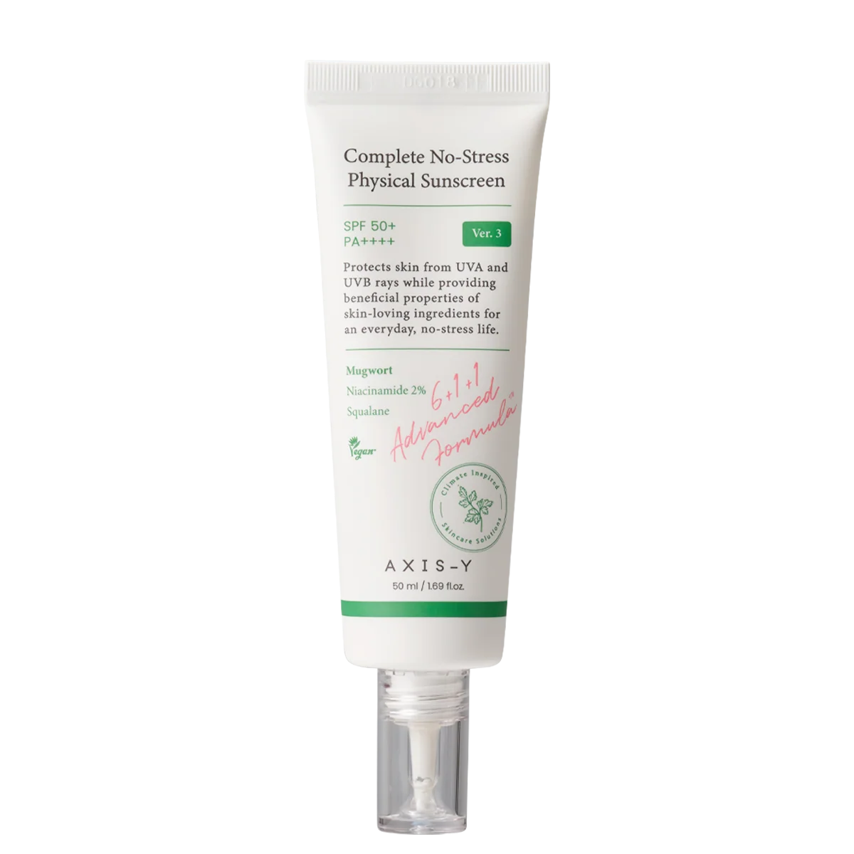 AXIS-Y Complete No-Stress Physical Sunscreen V.3 | Mineral Sunscreen SPF 50+