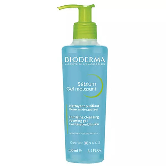 bioderma sebium gel moussant Peaux Mixtes Grasses 200 ml