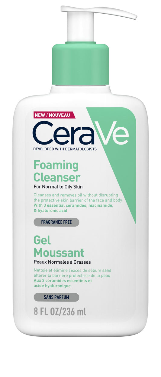 Cerave Gel Nettoyant Moussant Peaux Normales a Grasses 236ml