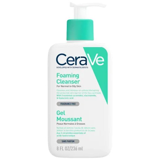 CeraVe Gel Nettoyant Moussant Peaux Normales a Grasses 236ml