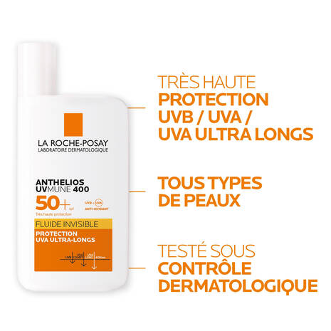 Crème Solaire Fluide Invisible Visage Anthelios