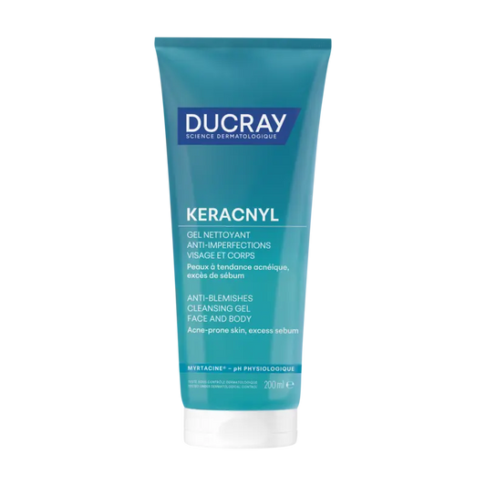 DUCRAY KERACNYL Gel nettoyant anti imperfections visage et corps TUBE 200 ML
