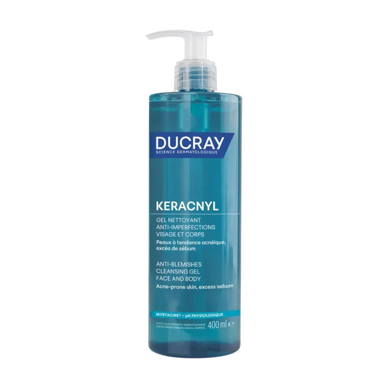 DUCRAY Keracnyl  Gel nettoyant anti-imperfections visage et corps 400ML