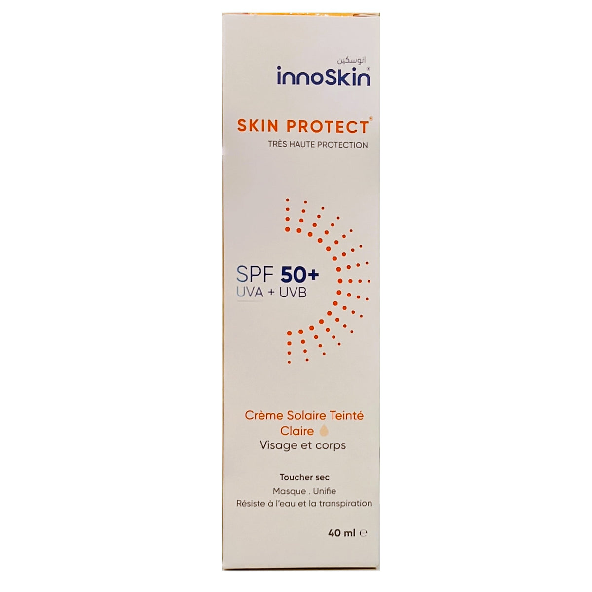 Innoskin  Crème Solaire Teintée Claire Spf50+ 40ml