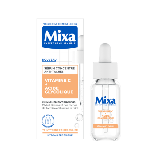 Mixa Sérum Concentré Anti-Taches à la Vitamine C et Acide Glycolique