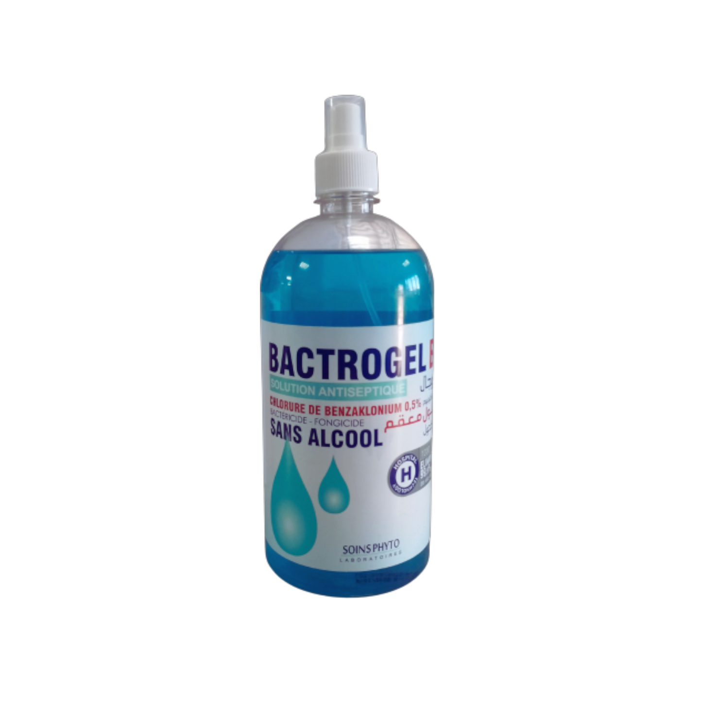 SOINS Bactrogel solution antibactérien vapo sans alcool 1l