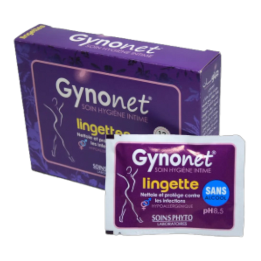 Gynonet lingettes soin hygiène intime bts /12 ph 8,5