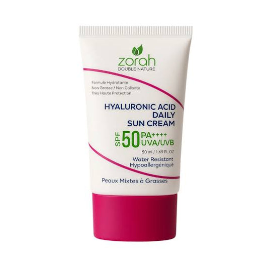 Zorah Hyaluronic Acid Daily Sun Cream Spf50+ Peau Mixte à Grasse